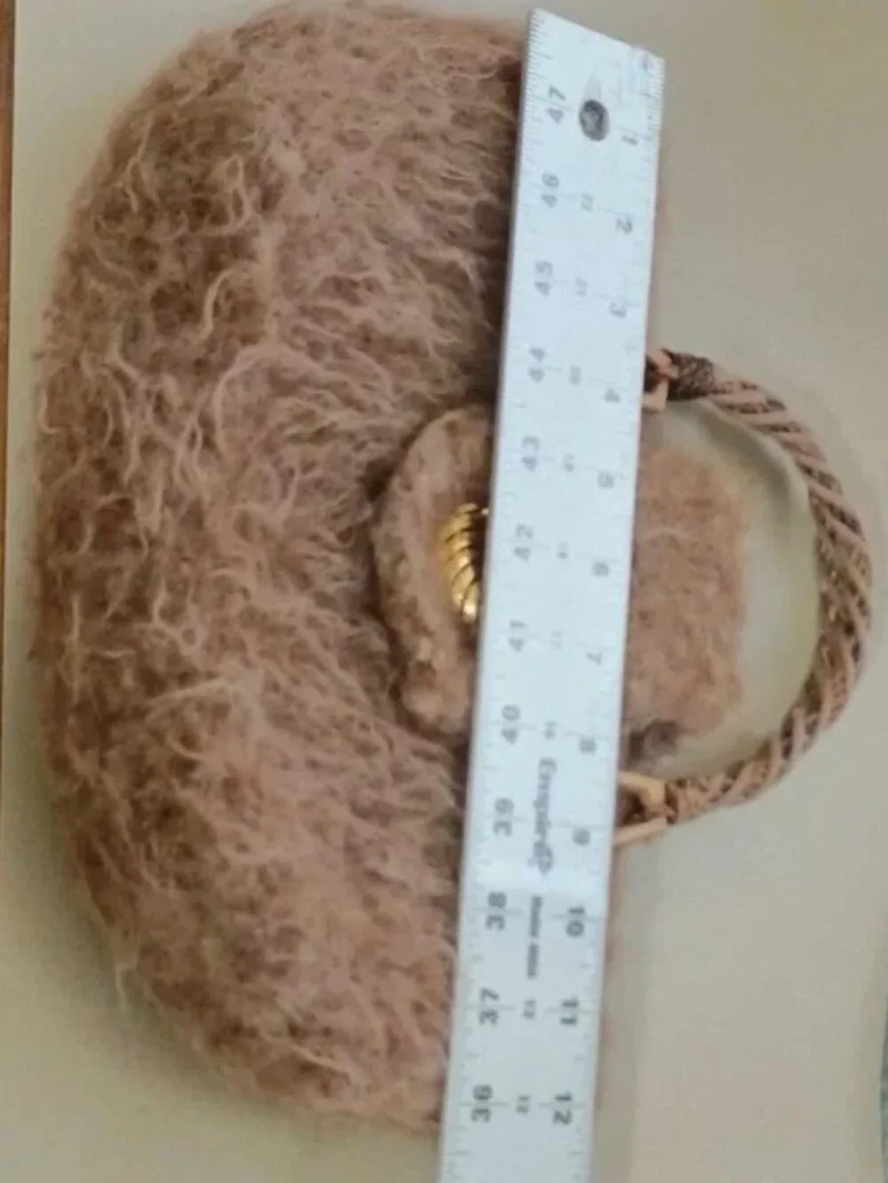 Handcrafted Natural Woolen Clutch Purse Brown